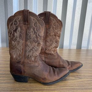 Ariat Heritage Leather Western Cowgirl Boot Almond Toe 10009514 Women’s Sz 8.5B